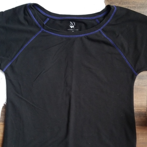 NY&Co New York and Company Lounge Top Black Comfy - Picture 4 of 8